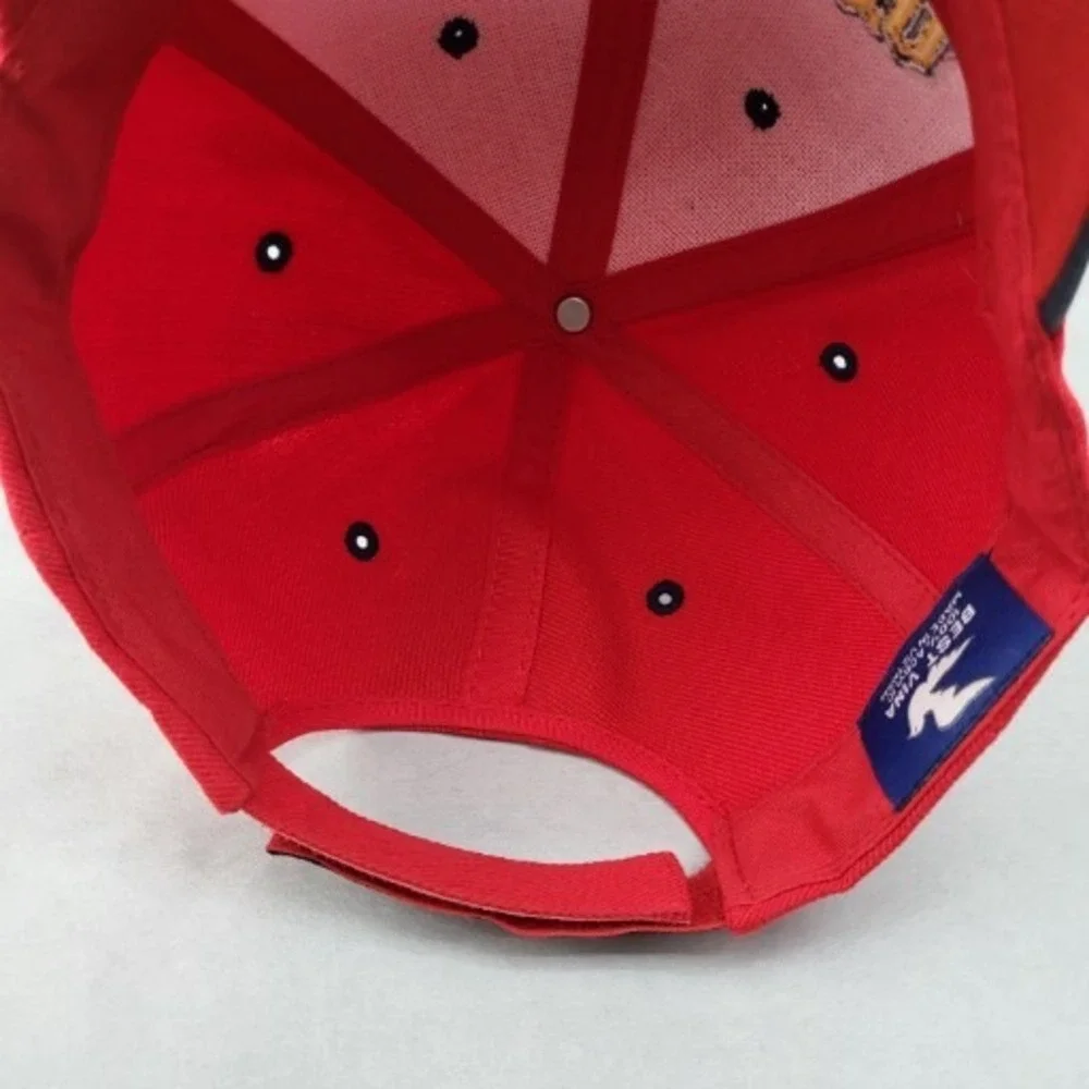 San Diego SD California Hat Strap Back Red Gold Cap Best Vina